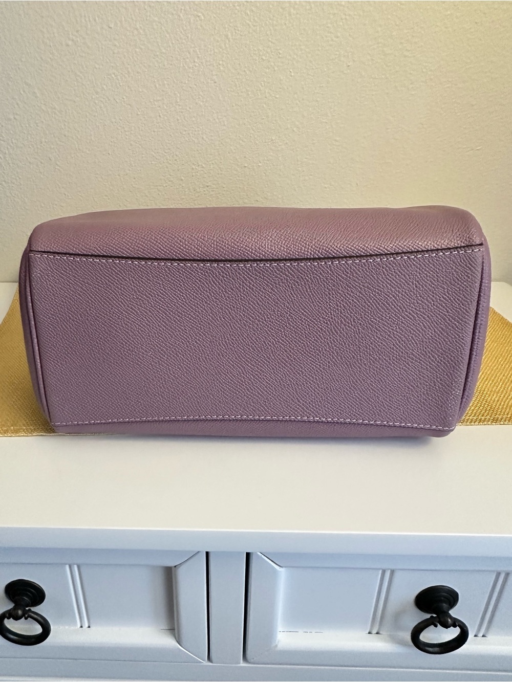 Coach Bennett Lilac Leather Satchel - Picture 5 of 7